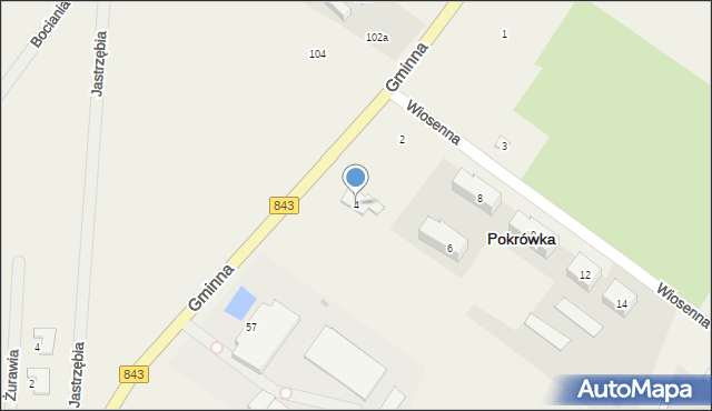 Pokrówka, Wiosenna, 4, mapa Pokrówka