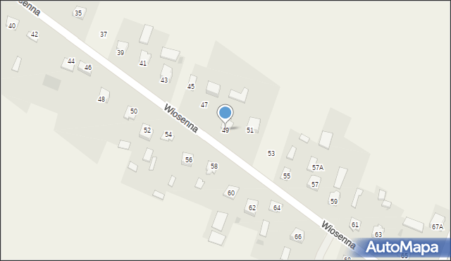 Pokrówka, Wiosenna, 49, mapa Pokrówka