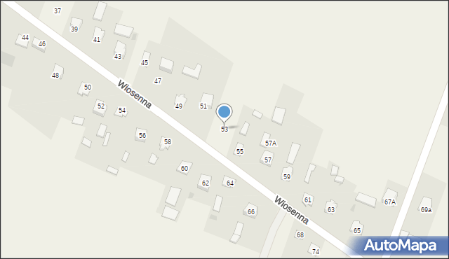 Pokrówka, Wiosenna, 53, mapa Pokrówka