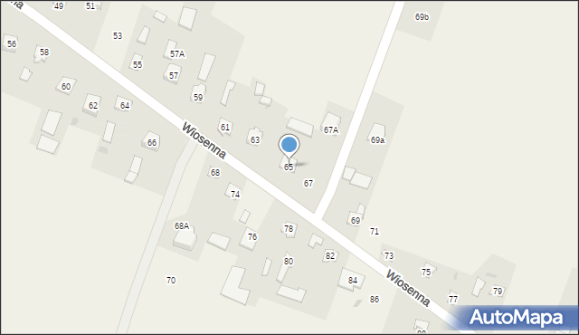 Pokrówka, Wiosenna, 65, mapa Pokrówka