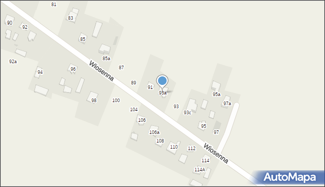 Pokrówka, Wiosenna, 93a, mapa Pokrówka