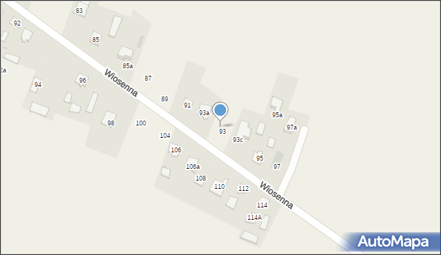 Pokrówka, Wiosenna, 93b, mapa Pokrówka