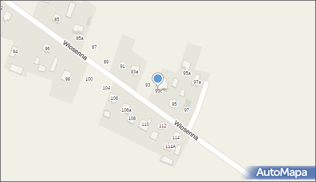 Pokrówka, Wiosenna, 93c, mapa Pokrówka