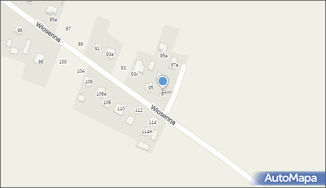 Pokrówka, Wiosenna, 97, mapa Pokrówka