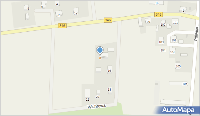 Polwica, Wichrowa, 8, mapa Polwica