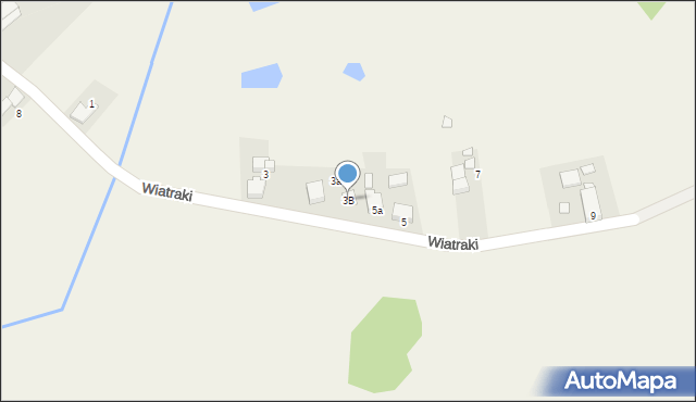 Popielów, Wiatraki, 3B, mapa Popielów