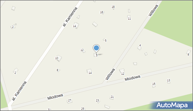 Popowo-Letnisko, Willowa, 3, mapa Popowo-Letnisko