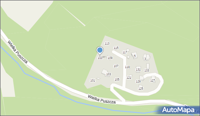 Porąbka, Wielka Puszcza, 111, mapa Porąbka