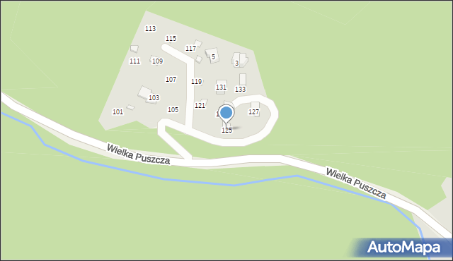 Porąbka, Wielka Puszcza, 125, mapa Porąbka