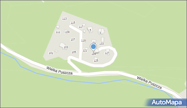 Porąbka, Wielka Puszcza, 129, mapa Porąbka
