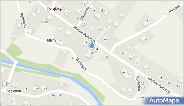 Porąbka, Wielka Puszcza, 16, mapa Porąbka