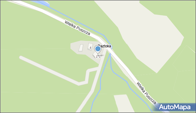 Porąbka, Wielka Puszcza, 171, mapa Porąbka
