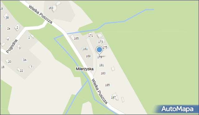 Porąbka, Wielka Puszcza, 179, mapa Porąbka