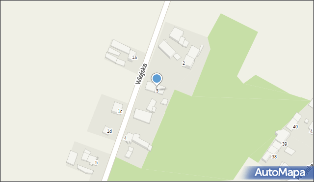 Poręba, Wiejska, 3, mapa Poręba