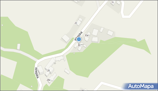 Poręba, Wiejska, 30, mapa Poręba