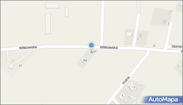 Powidz, Witkowska, 39, mapa Powidz