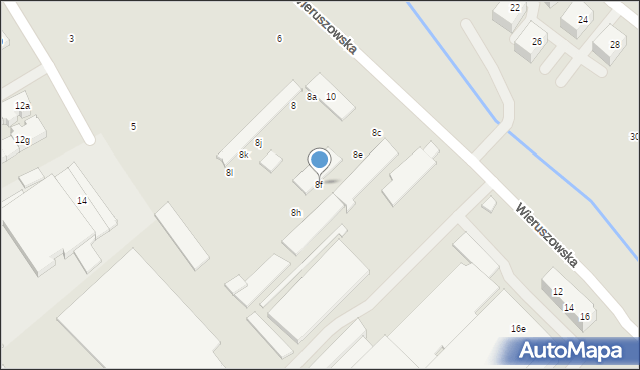 Poznań, Wieruszowska, 8f, mapa Poznania