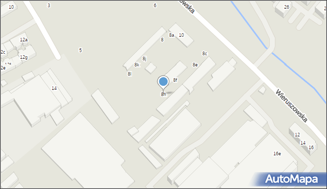 Poznań, Wieruszowska, 8h, mapa Poznania