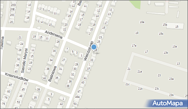 Poznań, Wieczorynki, 31, mapa Poznania