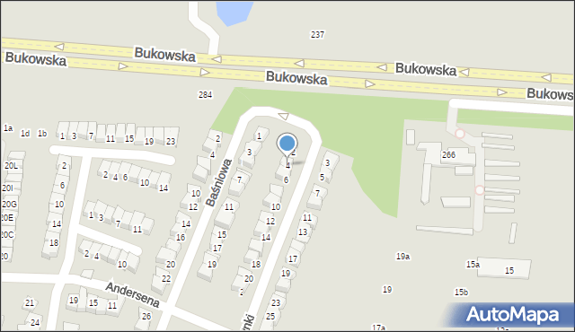 Poznań, Wieczorynki, 4, mapa Poznania