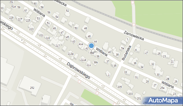 Poznań, Wiślana, 39a, mapa Poznania