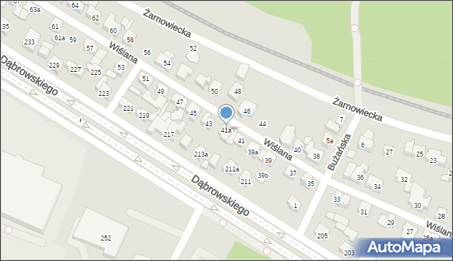 Poznań, Wiślana, 41a, mapa Poznania