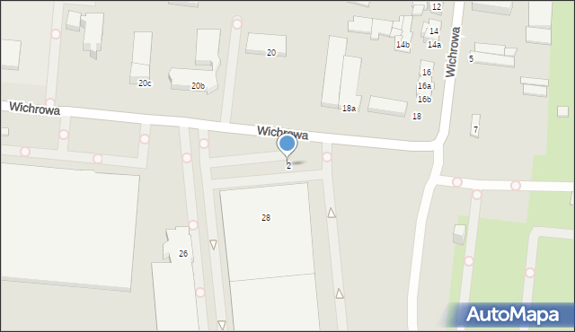 Poznań, Wichrowa, 2, mapa Poznania