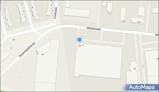 Poznań, Wichrowa, 24, mapa Poznania