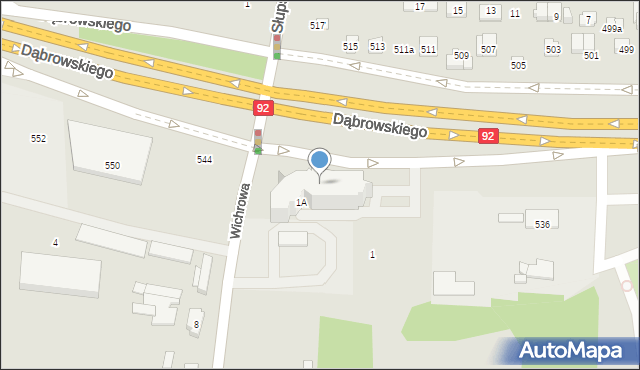 Poznań, Wichrowa, 2a, mapa Poznania