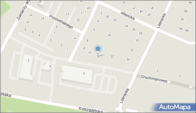 Poznań, Wiencka Jana, 14, mapa Poznania