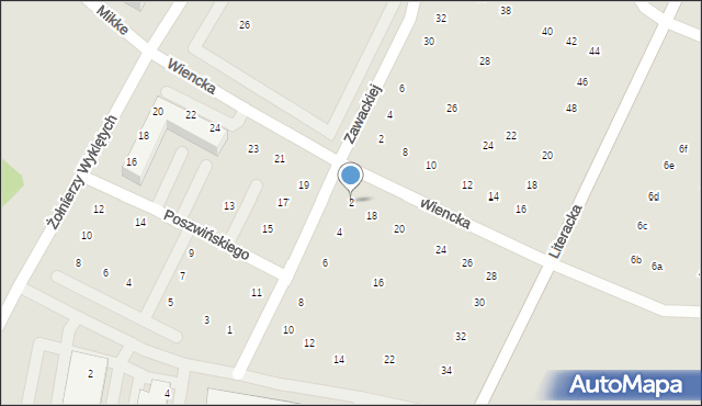 Poznań, Wiencka Jana, 2, mapa Poznania