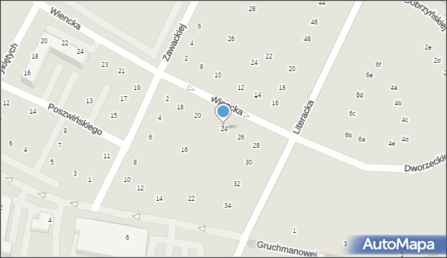 Poznań, Wiencka Jana, 24, mapa Poznania