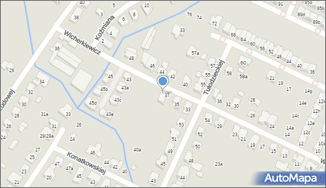 Poznań, Wicherkiewicz Marii, 37a, mapa Poznania