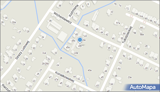 Poznań, Wicherkiewicz Marii, 43c, mapa Poznania