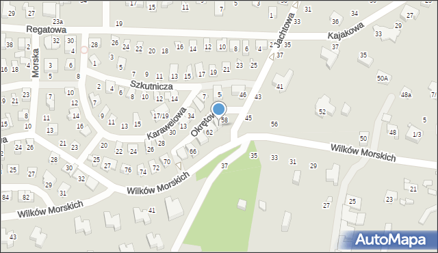 Poznań, Wilków Morskich, 60, mapa Poznania