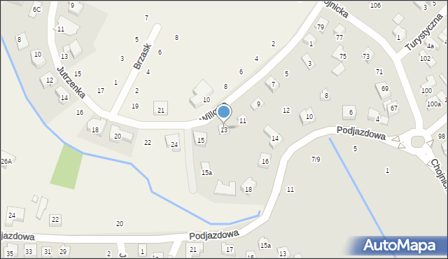 Poznań, Willowa, 13, mapa Poznania