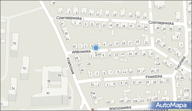 Poznań, Witkowska, 4, mapa Poznania