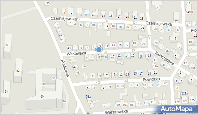 Poznań, Witkowska, 6, mapa Poznania