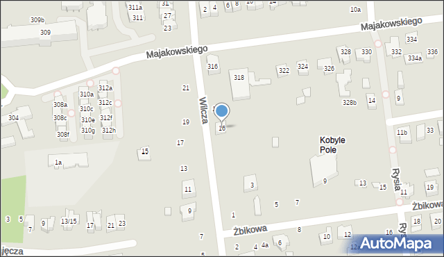 Poznań, Wilcza, 16, mapa Poznania