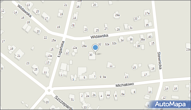 Poznań, Widawska, 30a, mapa Poznania