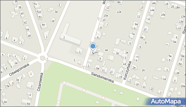 Poznań, Wiślicka, 2a, mapa Poznania