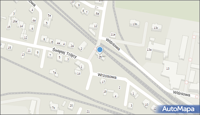 Poznań, Wiśniowa, 15, mapa Poznania