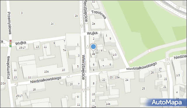 Poznań, Wierzbięcice, 4a, mapa Poznania