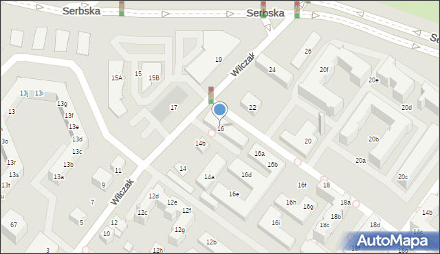 Poznań, Wilczak, 16, mapa Poznania