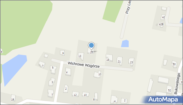 Pręgowo, Wichrowe Wzgórze, 15, mapa Pręgowo