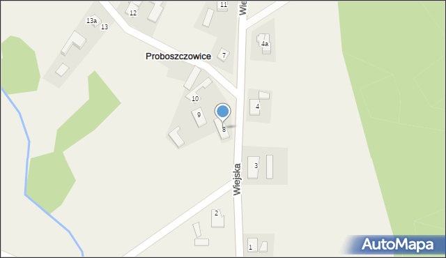Proboszczowice, Wiejska, 8, mapa Proboszczowice