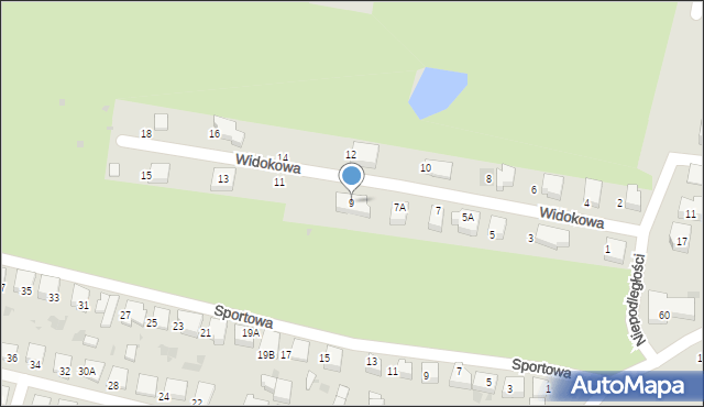 Pruszcz Gdański, Widokowa, 9, mapa Pruszcz Gdański