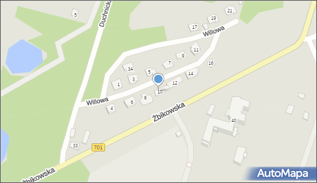 Pruszków, Willowa, 10/2, mapa Pruszków