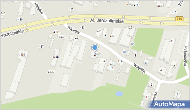 Pruszków, Wiejska, 15, mapa Pruszków