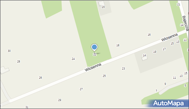 Pruszyn-Pieńki, Wiosenna, 22, mapa Pruszyn-Pieńki